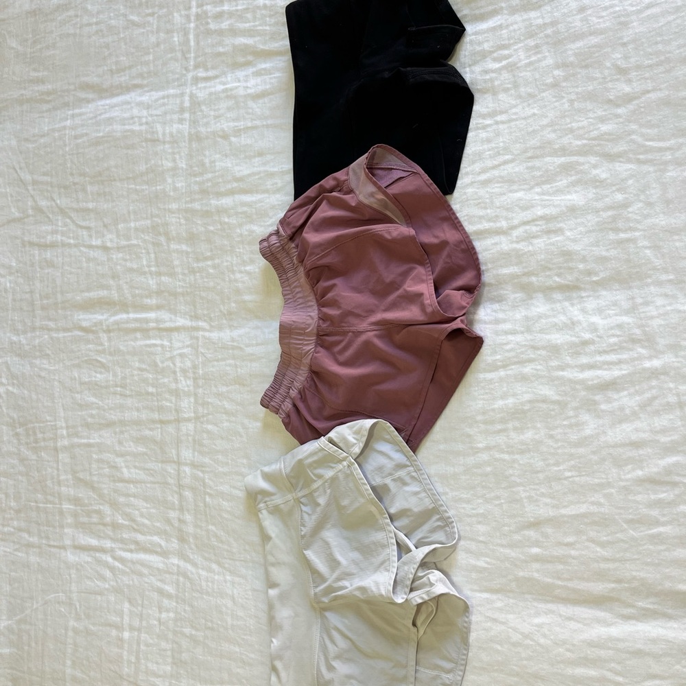 Lululemon bundle of three size 2 shorts